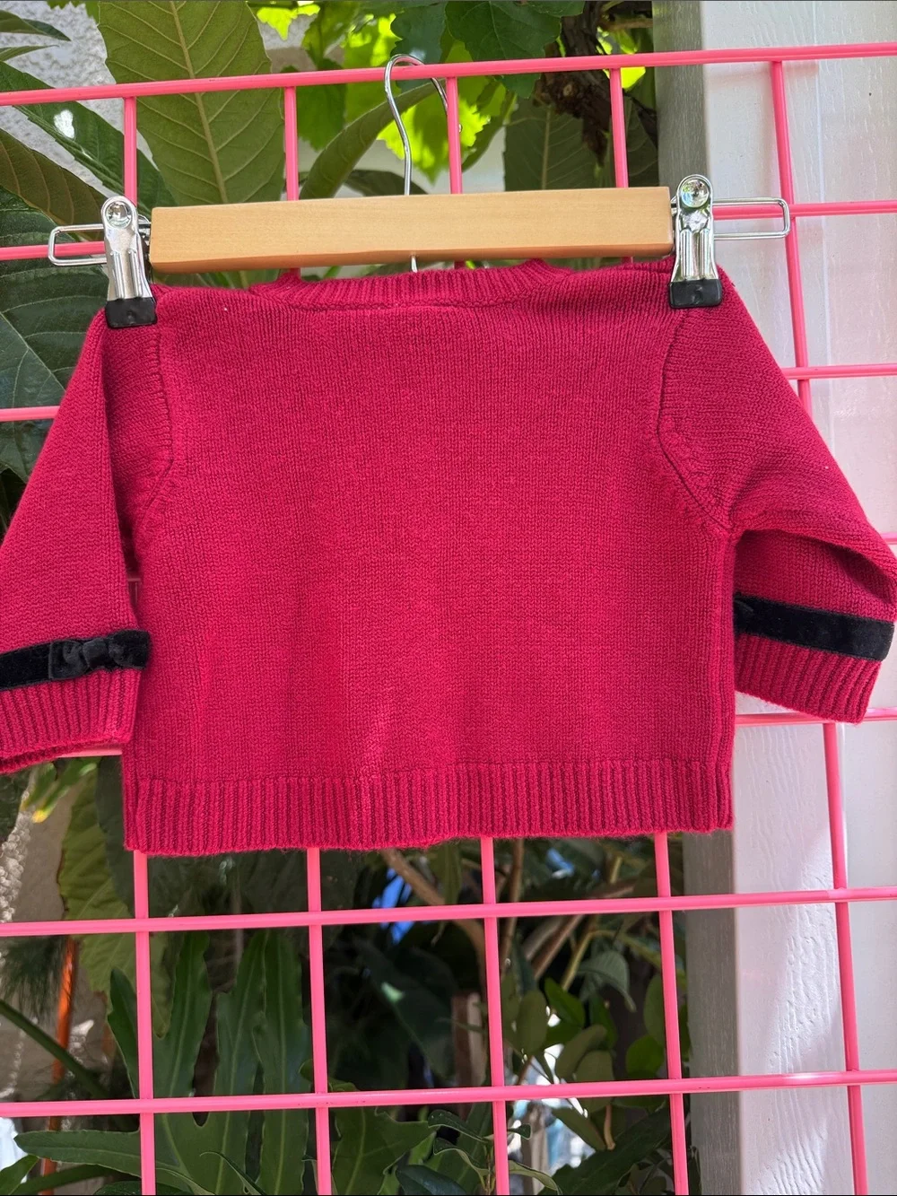 New vintage burgundy Gymboree knitted cardigan